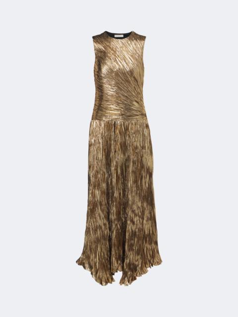 ULLA JOHNSON Eugenia pleated lamé gown
