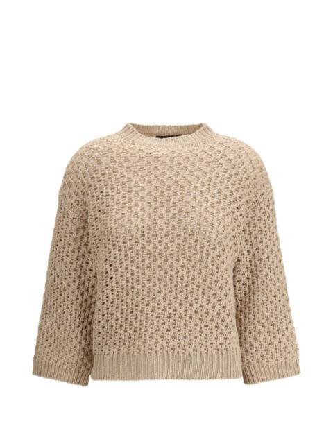 FABIANA FILIPPI open-knit crew-neck sweater
