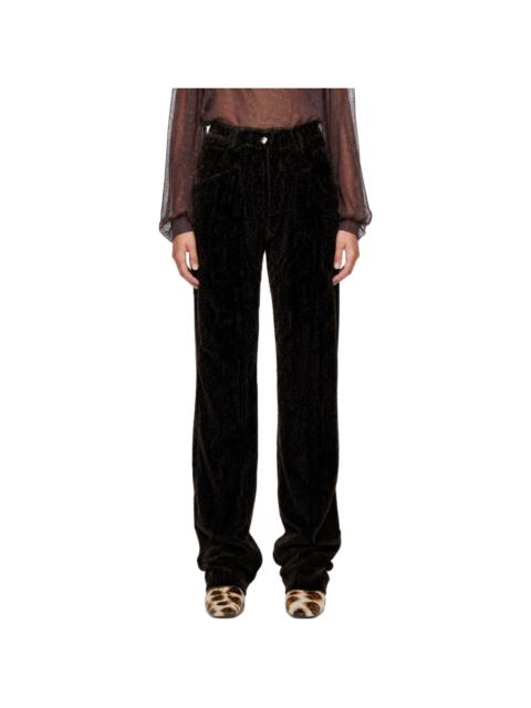 Kiko Kostadinov Black & Brown Cassowary Trousers