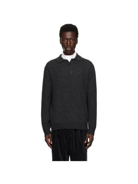 BEAMS PLUS Gray Knit 9G Polo