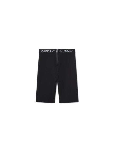 Off-White Black Logo Band Zip Shorts