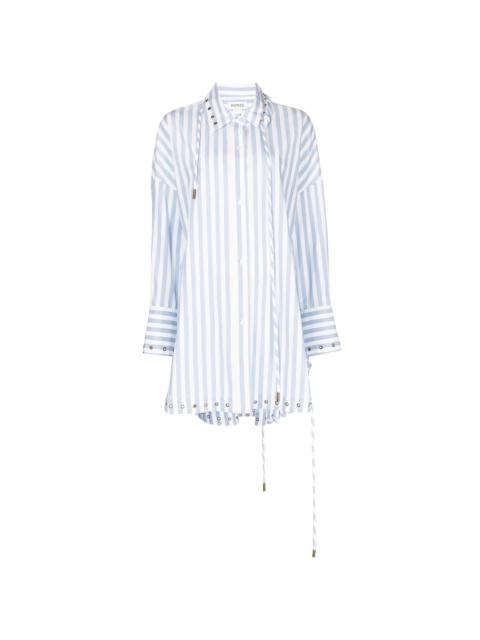 stripe-pattern cotton shirt
