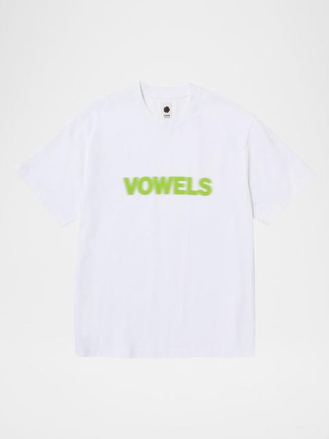 vowels Men's Cotton Blurred Logo T-Shirt