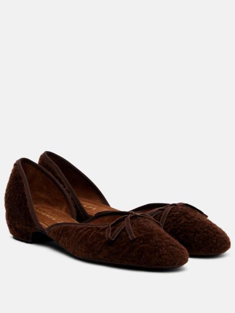 herbert levine 24/7 shearling ballet flats