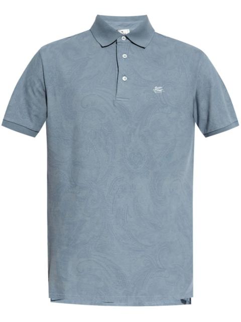 Etro paisley-print cotton-piquÃ© polo shirt