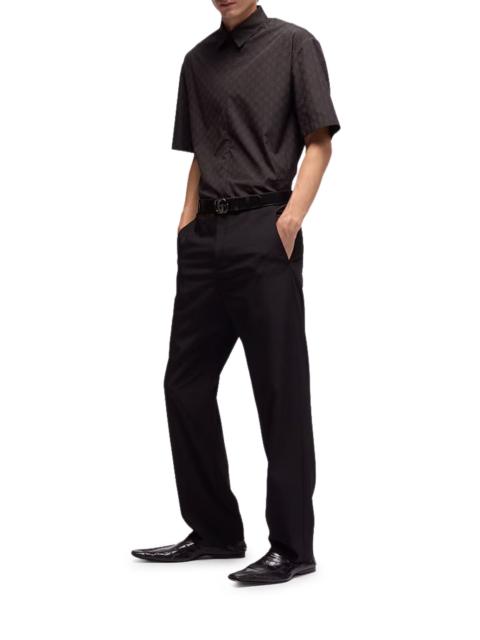 GUCCI GG COTTON POPLIN ZIP SHIRT
