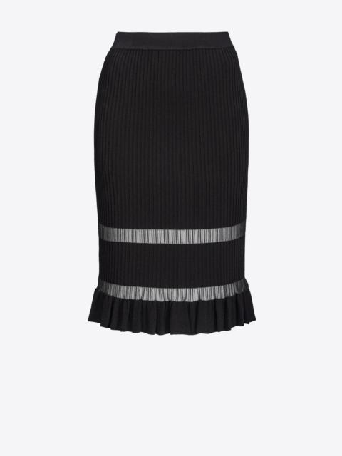 PINKO RIBBED MIDI SKIRT