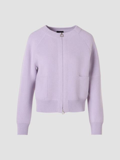 AKRIS Women's Cashmere Piqué Zip Cardigan - Malva