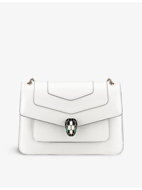 BVLGARI Forever snake-clasp leather cross-body bag