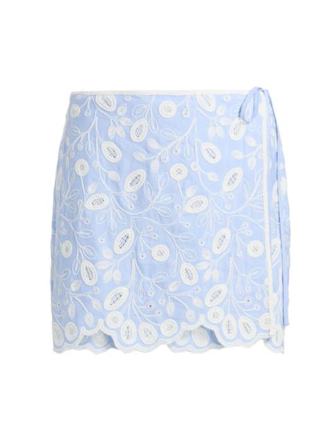 SIMKHAI Women's Delaney Embroidered Linen-Blend Mini Skirt - Tidepool Multi