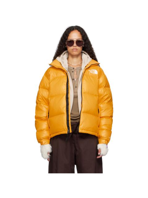 The North Face SSENSE Exclusive Yellow 1996 Retro Shine Nuptse Down Jacket REVERSIBLE