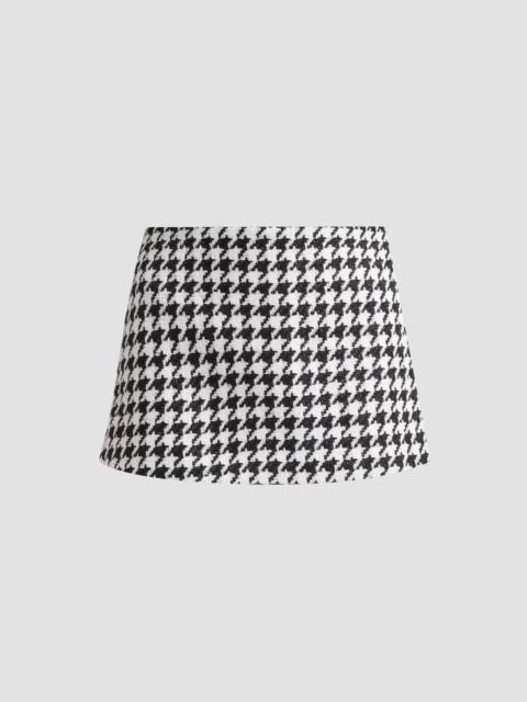 Alice + Olivia Women's Lakelyn Houndstooth Mini Skort - Black Off White