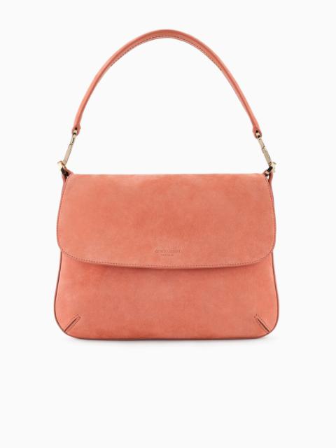 GIORGIO ARMANI Medium la Prima Soft baguette bag in suede