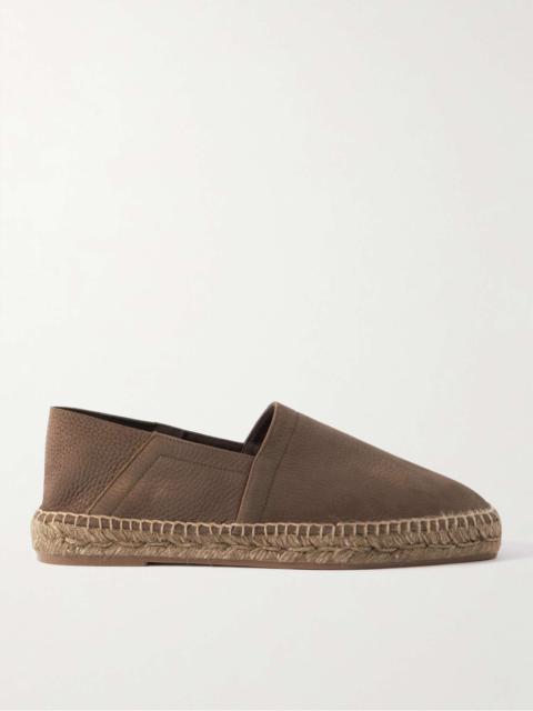 TOM FORD Barnes Textured-Leather Espadrilles