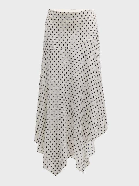 VERONICA BEARD Rosemary Polka Dot Midi Skirt