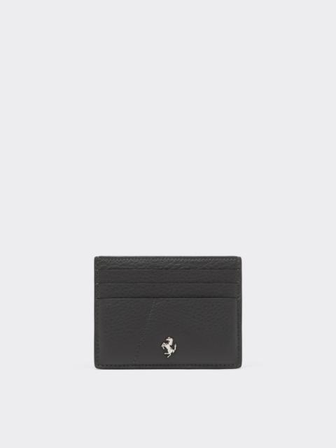 Ferrari Garnet Leather Card Holder with Prancing Horse