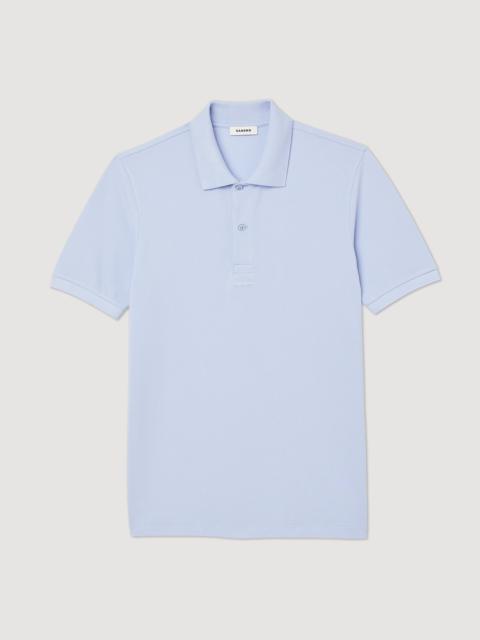Sandro Rubber logo polo shirt