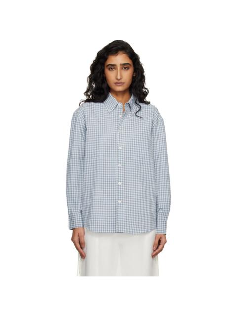 Dunst Blue Oversized BD Checked Shirt