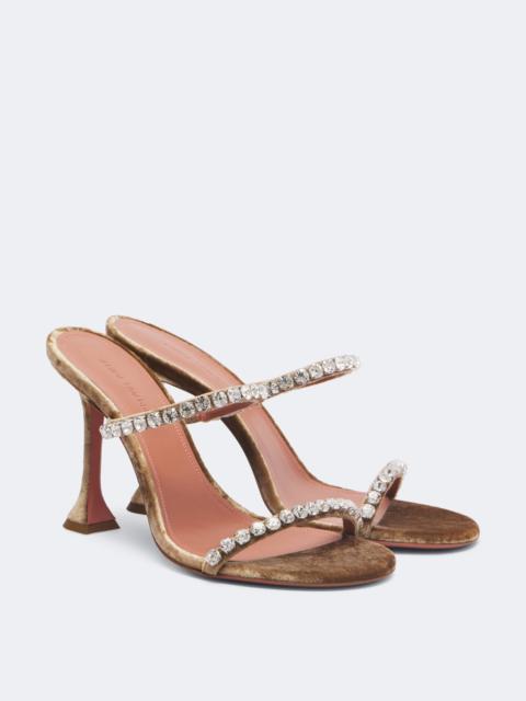 Amina Muaddi Gigi embellished velvet mules