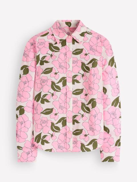 BODEN Sienna Cotton Shirt-Blossom Pink, Radiant Bloom