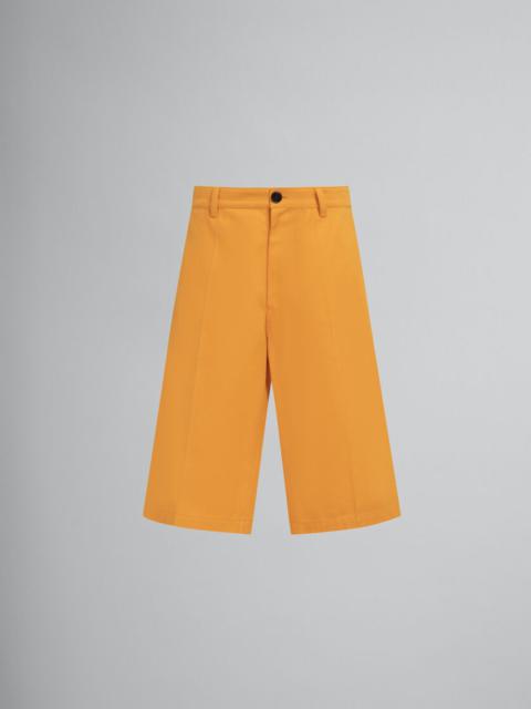 Marni ORANGE GABARDINE BERMUDA SHORTS