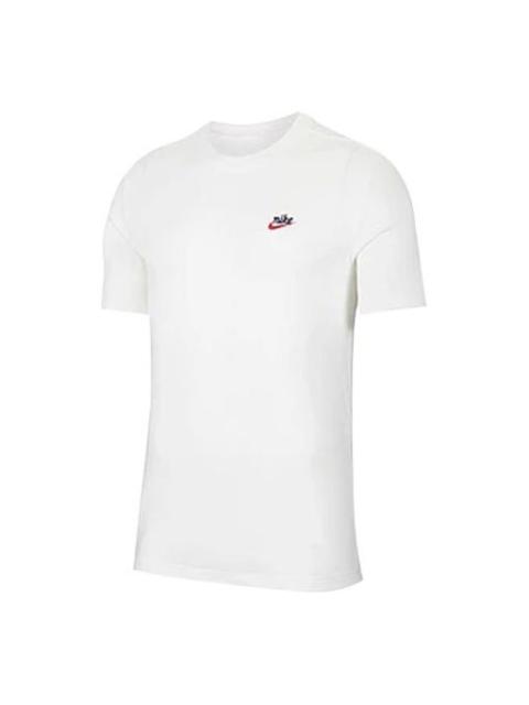Nike Nike Sportswear Heritage 작은 로고 단단한 색깔 짧은 소매 백색 CK2384-133