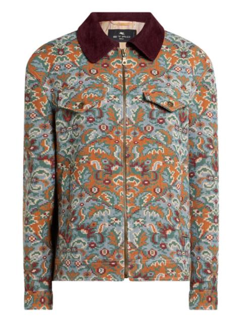 Etro zip-up floral jacket