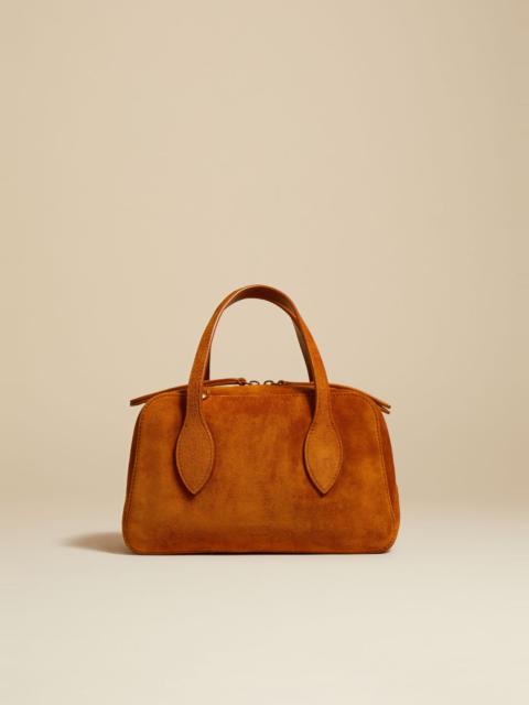 The Small Maeve Crossbody Bag in Caramel Suede