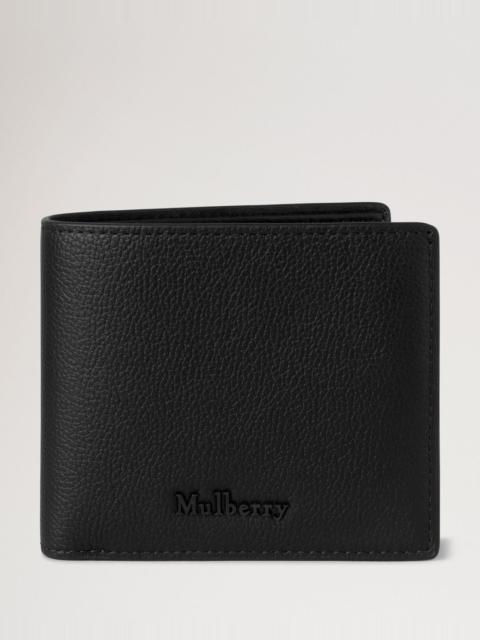 Mulberry Farringdon 8 Card Wallet Black Small Pebble Grain