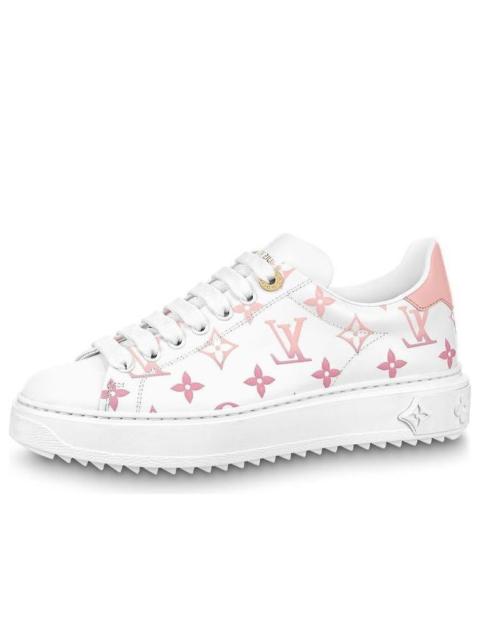 Louis Vuitton (WMNS) LOUIS VUITTON Time Out Sneakers 'White with Pink Monogram' 1AAEG2