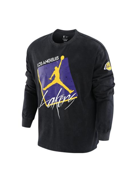 Jordan Air Jordan Los Angeles Lakers Courtside Max90 Long-sleeve T-shirt 'Black' DV5748-010