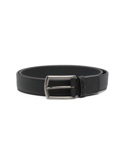 ZEGNA triple-stitch leather belt