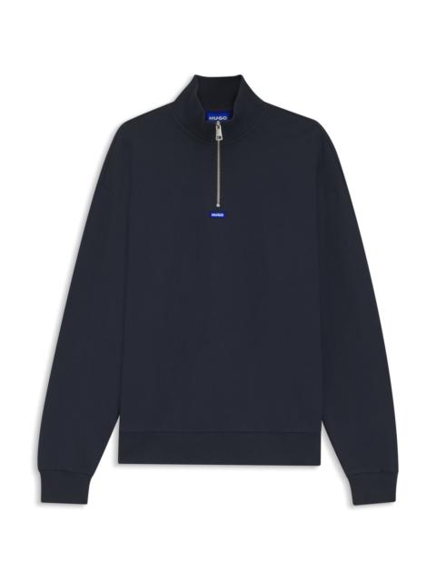 HUGO LOGO-PATCH SWEATSHIRT IN COTTON TERRY