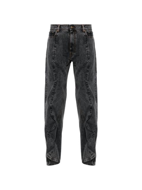 Evergreen Wire mid-rise straight jeans