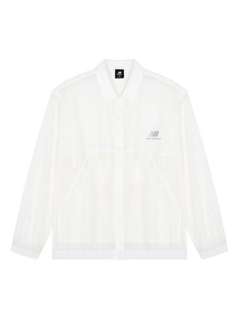 New Balance FW22 Sportswear Jacket 'White Grey' AMJ23301
