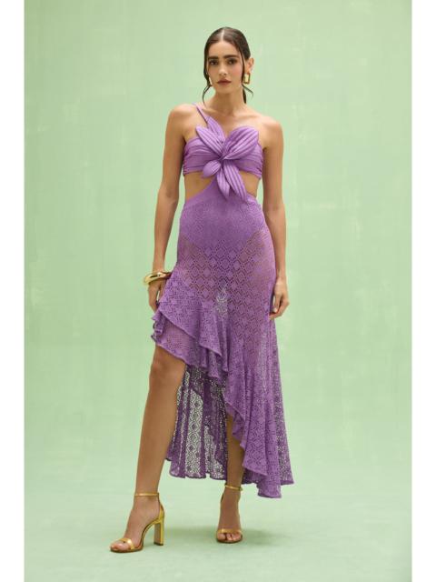 PatBO SIRENA MESH FLOWER MAXI DRESS