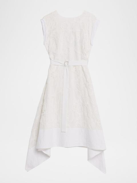 3.1 Phillip Lim 3D Floral Embroidered Midi Dress