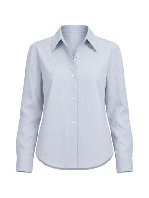WE-AR4 The Layered crinkled-effect button-down shirt