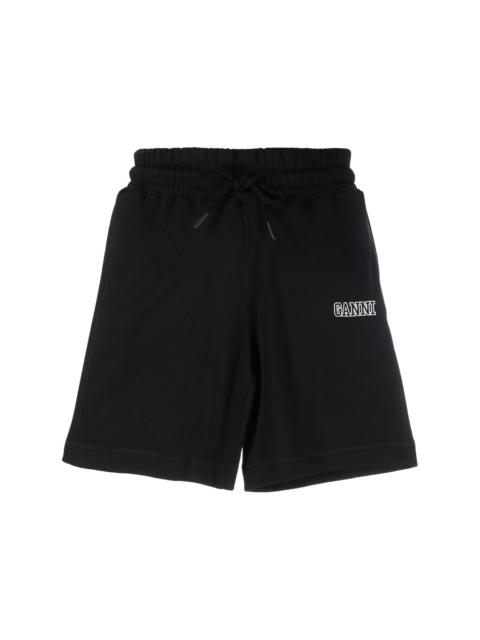 embroidered logo track shorts