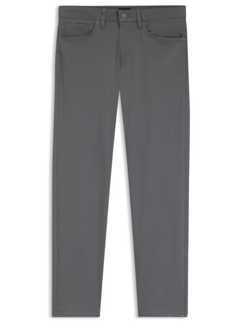 BOSS DELAWARE SLIM-FIT TROUSERS IN FADE-RESISTANT TWILL
