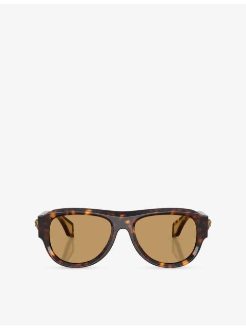 VERSACE VE4518U Pilot-Frame Acetate Sunglasses