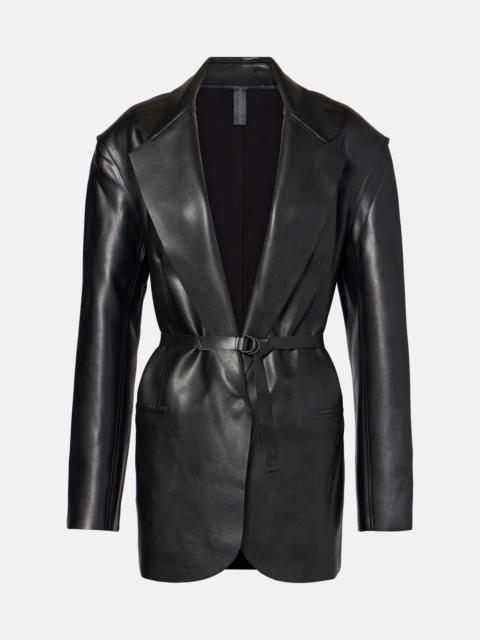 NORMA KAMALI Oversized faux leather blazer