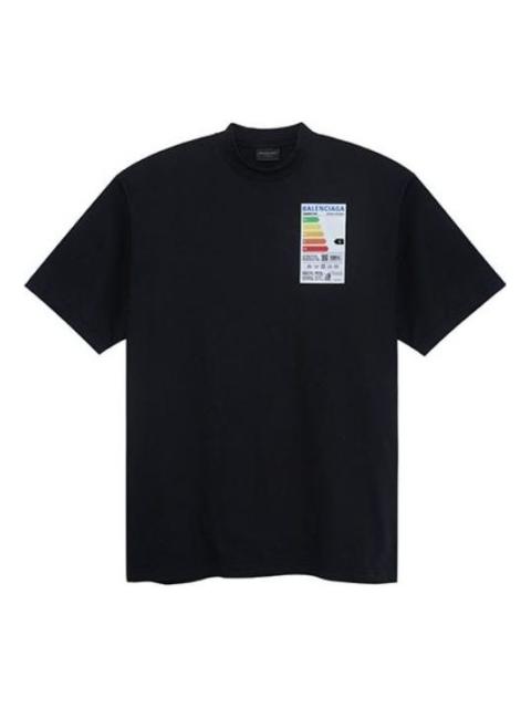 BALENCIAGA Balenciaga Fridge Stamp T-shirt 'Black' 739784TOVD71055