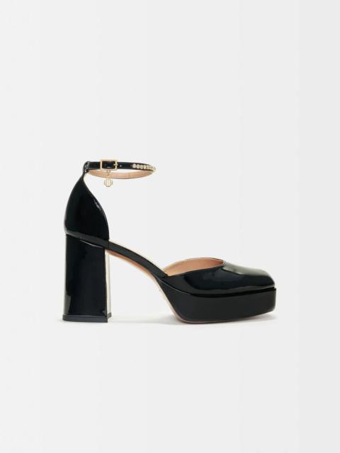 maje Patent platform pumps