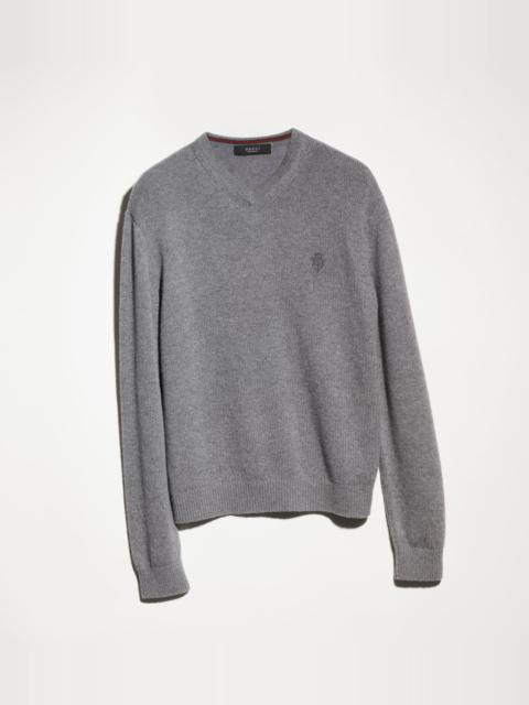 GUCCI Knit cashmere sweater with embroidery