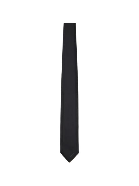 Givenchy Black Silk Jacquard Detail Tie