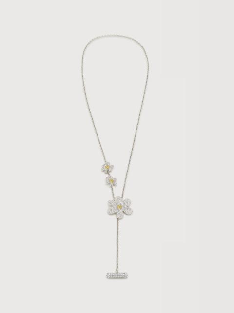 Marni YELLOW RHINESTONE DAISY NECKLACE