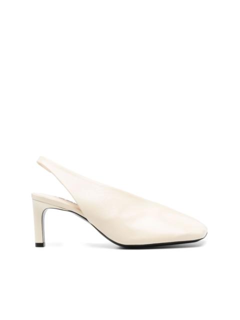 Jil Sander 70mm leather slingback pumps