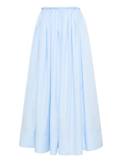 GABRIELA HEARST Shiva Maxi Skirt in Light Blue Sea Island Cotton