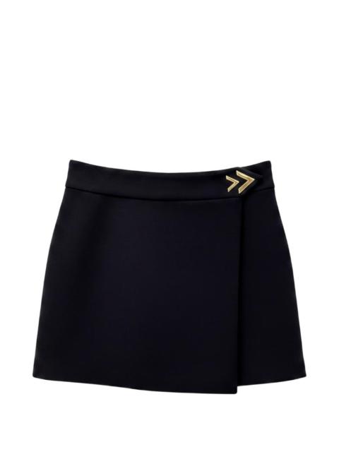 Valentino VLogo-detail wrap mini skirt